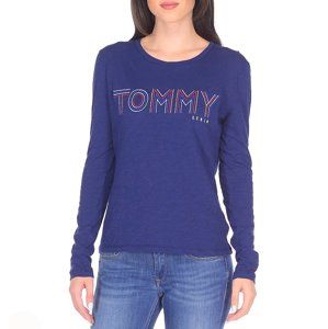 Tommy Hilfiger dámské tmavě modré tričko - XXS (423)